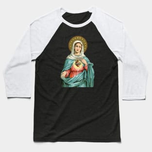 Immaculate Heart of Mary Blessed Mother Catholic Vintage Baseball T-Shirt